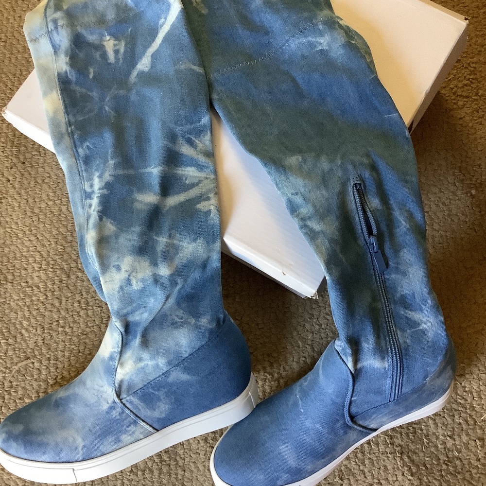 Denim Over Knee Boots